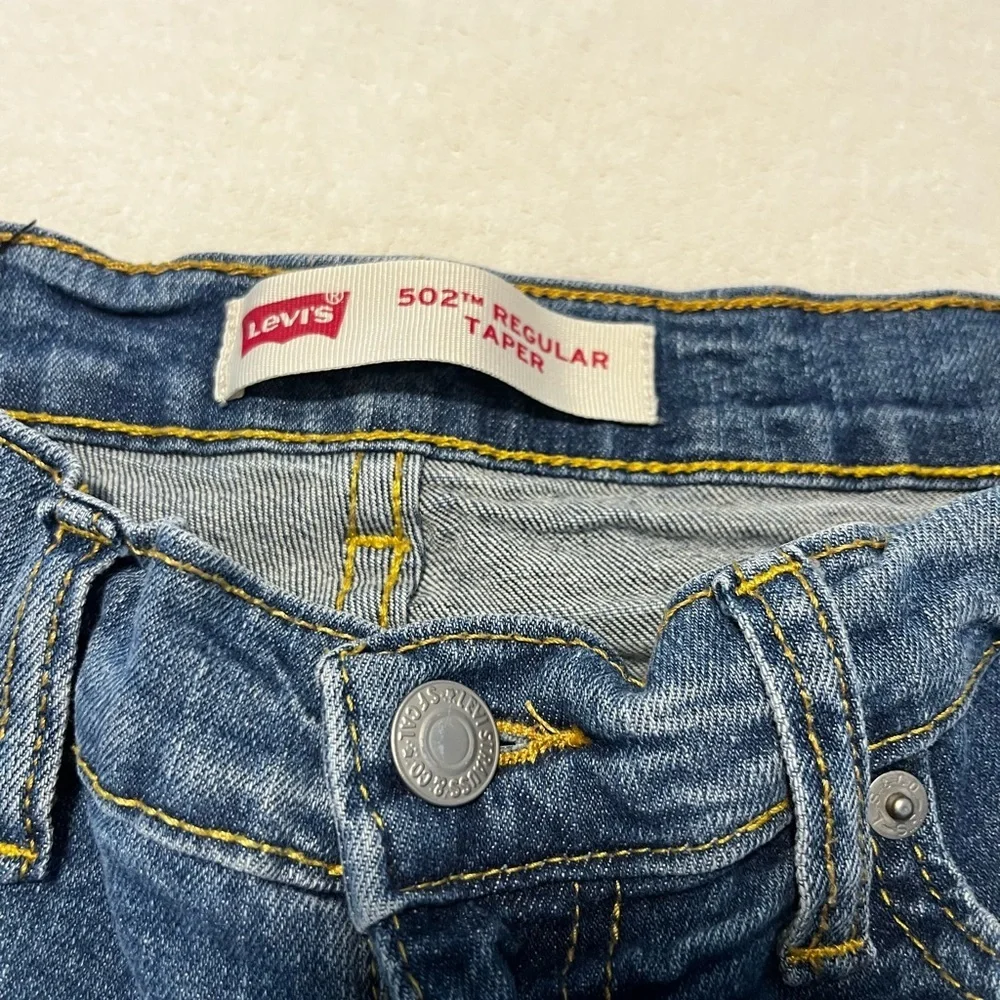 Levi’s 502 Regular Taper Jeans Men’s 28x30 Stretch Blue Denim